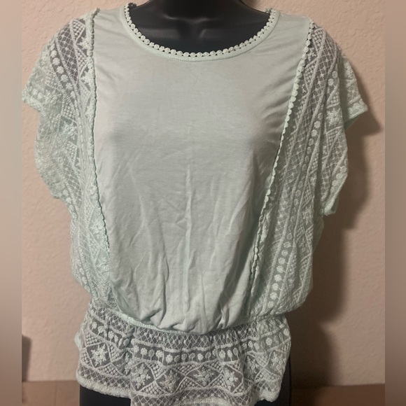 Style & Co. Tops - Mint Green Lace Top